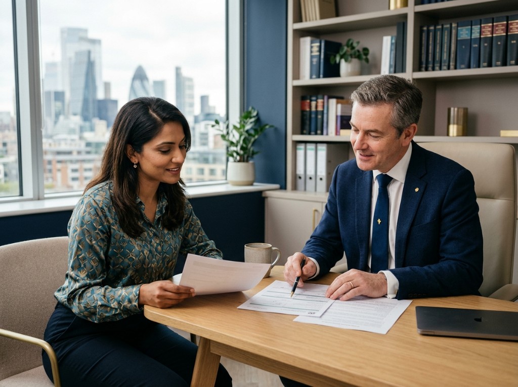 S. Gardner & Co immigration consultation — advisers reviewing documents together